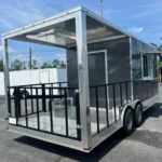 8.5x20 TA BBQ Food Trailer in Gray - Quality Cargo